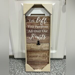 Pet Loss Hanging Sign with Clip for Photo NWT